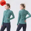 Women's Tracksuits active sets align lu008 womens yoga long sleeves jacket solid color nude sports shaping waist tight fitness loose jogging lulus Fashion and9