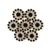 Hair Clips & Barrettes CKysee Iron Outer Ring Resin Embellishment Round Sunflower Diamond Buckle Accessories Material DIY Jewelry Accessorie