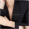 Chain Designer Butterfly Armband Rose Gold Plated Ladies and Girls Valentines Day Mothers Engagement Smycken Fade Drop Delivery B6771700
