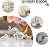 Objetos decorativos Figuras H D Conjunto de 3 mãe e dois bebês Elephant coleciona Lucky Crystal Paperweight Ornament Decor 230224