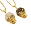 Pendentif Colliers Arrivée En Acier Inoxydable Zircon Cubique Pierres Crâne Masque Collier Femmes Hommes Mode Performance Bijoux