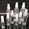 Bouteilles de stockage 50PCS / Set 5ml 10ml 15ml 20ml 30ml 50ml 60ml 80ml 100ml Vide en plastique transparent Spray Fine Mist Récipient rechargeable