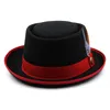 Billycock Felt Small Brim Bowler Hat Men's Fashion British Style Hip Hop Fedora Hat Women