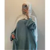 Ethnic Clothing Satin Abaya Dubai Turkey Kaftan Women Muslim Maxi Dress Modest Abayas Islamic Clothing Arabic Robe African Dresses Gown Jalabiya 230224