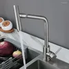 Kitchen Faucets 360° Rotating Faucet Cold And Mixer Sink Tap Brushed 304 Stainless Steel Toilet Lavotory Washbasin