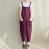 Kadın Tulumları Mağaza Kadın Tulumları Gevşek Romper Büyük Boylar Dungarees Tulum Cepleri Tank pantolonları artı S-5XL