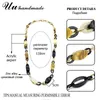 Chaînes classiques longues perles acryliques et cerceaux chaîne lien collier femme