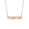 Mode mammas dag mamma brev hänge designer halsband kvinna sydamerikansk silverhänge legering guld halsband kedja smycken chokers tillbehör mamma gåva