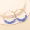 Boucles d'oreilles créoles en perles colorées pour femmes, style Boho, grand cercle, perle de cristal, bijoux de fête, cadeaux pour filles