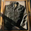 Herrenjacken Schneider Brando Französisches Ziegenleder Heavy Washed Hand-done 507 Klassische Vintage-Jeansjacke