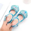 Sandali per bambini Ragazza tacco basso Sandali da principessa Bambini Bling Paillettes peep toe Scarpe da ballo adorabili sandali da ballo per feste 2021 nuove scarpe Z0225