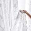 Gordijn wit kanten pure gordijnen voor woonkamer romantische transparante tule tule home decor aangepaste maat