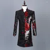 Men's Suits 109 S-4XL Multicolor Velvet Sequins Leisure Suit Coat Groom Wedding Dress Banquet Stage Clothing Men Blazer Slim Fit