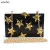 Bolsas de noite da senhora Star forma de pvc women saco de pequena capacidade Casual Mensageiro de ombro de mulheres bolsa de acrílico embreagens 230225