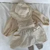 Vestidos de menina 1-6y bebê de verão roupas crianças vestidos coreano fofo algodão de renda de algodão princesa
