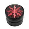 Three-cover metal four-layer 63 aluminum alloy lightning cigarette grinder tobacco grinder cigarette set