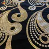 Abbigliamento etnico Arrivo ricamo africano Dressere floreale con sciarpa Donne di grandi dimensioni Donni di paillettes musulmani abiti da donna nera lunga 230224