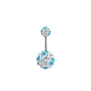 Quality Stainless steel crystal ball belly ring Sexy Navel Bell Button Rings Piercing Navel Piercing Jewelry women body jewelry will and sandy