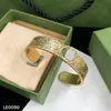 Classic Gold Bangle Bracelets Interlocking Letter Cuff Bijoux for Women Lady Couple Gift Top Quality Designer Jewelry Bracelet