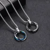 Pendant Necklaces WANGAIYAO Men's Necklace Trendy Hip Hop Female Personality Jewelry Three Ring Titanium Steel Access