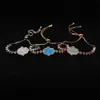 Lien Chaîne Mode Chram Bracelet Bonne Chance Hamsa Main Cz Tennis Bracelet Bijoux Opale Turquie Fatima Main 3 Couleurs Réglable Pulseras G230222