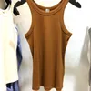 Camisetas sin mangas para mujer Camis Four Seasons Color puro Simple Nordic Minority Ins20 Toteme Vest Tops Boho Crop White Corset Tank 230224