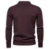 Мужские футболки O-образного выявления. Пуловер мужской свитер. Случайный солидный цвет теплый свитер Мужчина зимняя мода Свитера Мужских Мужских 11 Цветов 230225
