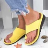 Sandalet Kadınlar Sandalet Sıradan Flipflops Yaz Ayakkabıları Kadın Kama Sandalet Platform Topuklar Sandalyas Mujer Büyük Ayak Ayak Düzeltme Sandalet Z0224