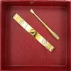 Chave de fenda pulseira de pulseira de pulseira de pulseira de moda de mangueira unissex manguito de manguito unissex 316l Aço inoxidável Batilhado de ouro 18k Jóias de ouro