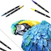 Markers Art Markers Pen Dual Tip Fineliner Drawing for Calligraphy Painting 12 48 60 72 100 132 Colors Set Supplies 230224