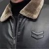 Men's Leather Faux Leather Korean Latest Fleece Fur Leather Jacket Men Winter Fashion Laple Zipper Straight Hem Formal Casual Coats Bomber Leather Jacket 230225