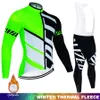 Ensembles maillot de cyclisme Vélo de route hiver vêtements de cyclisme homme à manches longues Jersey ensemble thermique polaire Maillot Ciclismo vélo de route garder au chaud équitation complet 230224