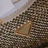 2023 Nuovo Gold Flash Diamond Borsa Hobo Drano Borsa Hobo Effetto di Blingling Under Night Light 10A Top Tier Specchio di qualità Donne2524