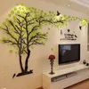 Wall Stickers Big size Lovers Tree Acrylic for Living room TV Sofa 3D art Decoration Accessories Home decor 230225