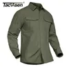 Camisas casuales para hombres Tacvasen Tácticas Tácticas Militares Men Ligerosos Ligeros Cárgacos Dry Cargo Camisetas Combate de manga larga Camisas de pesca 230225