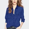 Blouses pour femmes Chemises Vintage à manches longues chemise femmes simple boutonnage col rabattu lâche tempérament décontracté Blouses femme printemps hauts vêtements 230225