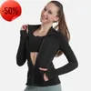 Survêtements pour femmes Ensembles actifs Designer Align Femmes Yoga Manches longues Lululemens Veste Solide Couleur Nude Sports Shaping Taille Serré Gym Lulus Lâche Jogging9