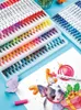 Marcadores 12 100 Marcadores de cores de cor de água Dupa Desenho de cabeça estética Manga de mangá, material de arte escolar, papelaria