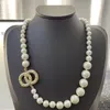 14 Style Pearl Chain Diamond Pendant Halsband Designer för kvinnor Ny produkt Eleganta pärlhalsband Vilda mode Kvinna Halsband Utsökta smycken leverans