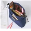 A portable canvas liner cosmetic bag for storage and finishing with a liner250S