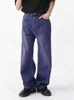 Men's Jeans Jeans Baggy for Men Purple Fashion Men Y2k Jeans Pants Purple Loose Straight Vintage Casual Streetwear Baggy Pants Denim Z0225