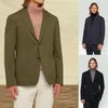 Trajes de hombre Abrigo de hombre Otoño Invierno Color sólido Moda informal Blazer a medida Prendas de abrigo Chaqueta de traje de manga larga