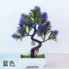 Decorative Flowers 20x24cm 15Heads Artificial Small Pine Tree Fake Plants Bonsai Home Garden Bedroom Wedding Christmas Party Decoration Mini