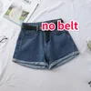 Женские шорты шорты Женщины шикарные корейские корейские повседневные простой простые простые харадзюку подростки джинсовая банка.