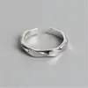 Wedding Rings Loredana Stylish Cleansing Twist Wave Simple Smooth Opening Ring Band Promise Engagement For Women