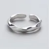 Wedding Rings Loredana Stylish Cleansing Twist Wave Simple Smooth Opening Ring Band Promise Engagement For Women