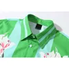 Men's Casual Shirts Dark Floral Big Stripe Hawaiian Shirt Men Women Button Up Oversized Men's Shirt Male Top Z0224