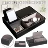 Watch Boxes PU Leather Protective Box Case Jewelry Ring Display Storage Tray Desktop Organizer For Women Men