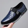 Dress Shoes Men Business Slip na imprezie Wygodne Pu skórzana mężczyzna Wedding Mężczyzna zapatos hombre 230224