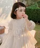 Flickaklänningar 2023 baby flickor bomullsklänning vår sommaren korea prinsessa barn barn söta lolita stil kläder